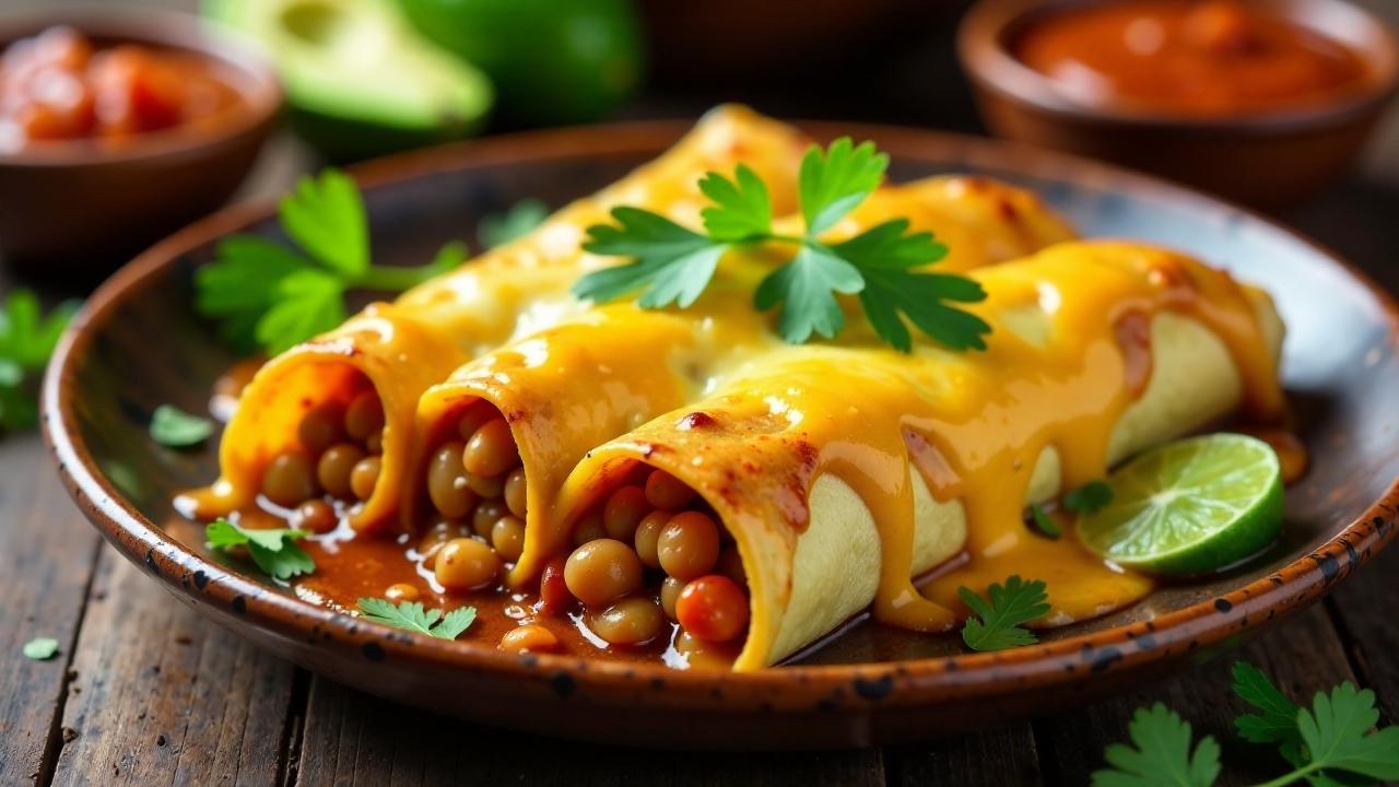 **Käse und Bohnen Enchiladas**