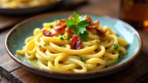 Käsespätzle Carbonara