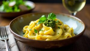 Käsespätzle mit Bärlauch-Pesto