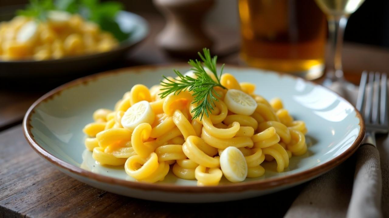 Käsespätzle mit Fenchel und Dill