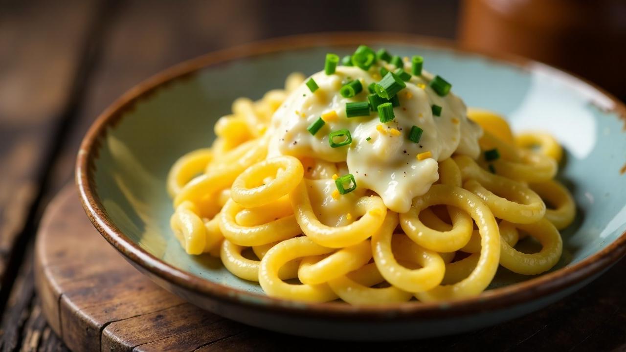 Käsespätzle mit Quark und Schnittlauch