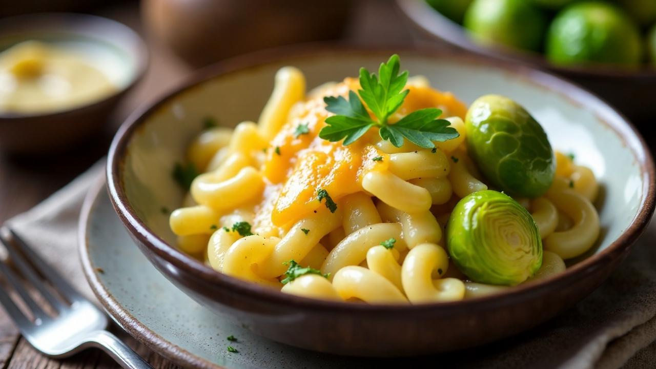 Käsespätzle mit Rosenkohl