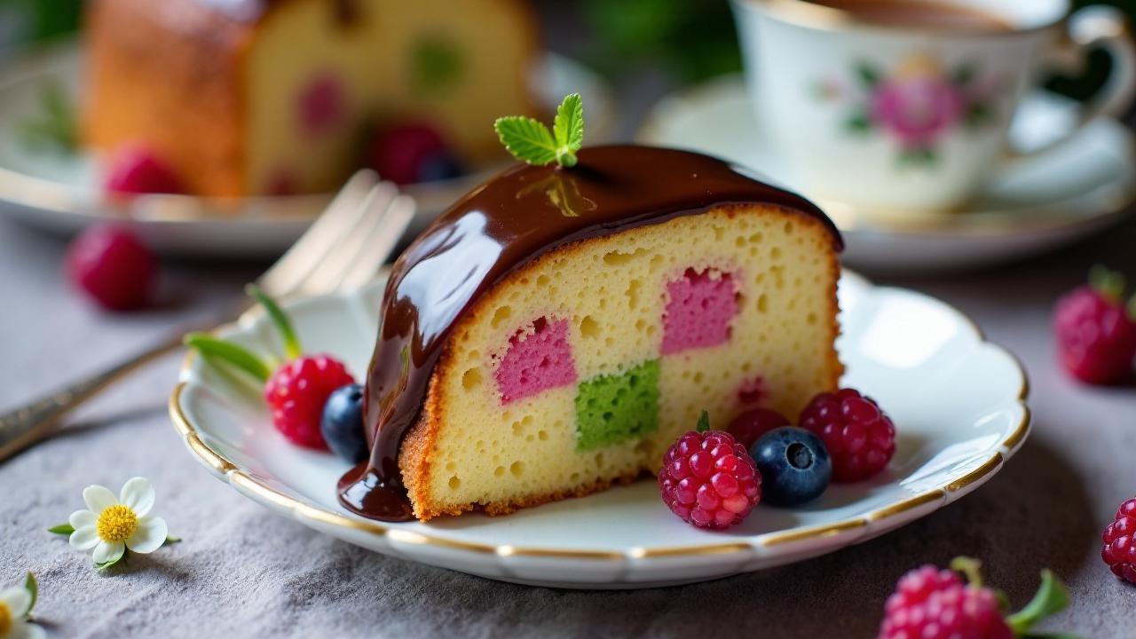 Köstlicher Battenbergkuchen