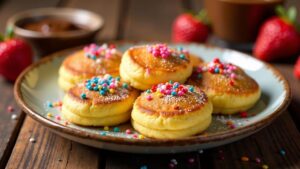 Kue Cubit: Mini-Pfannkuchen mit bunten Streuseln