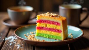 Kue Lapis: Bunt gestreifte Reiskuchen