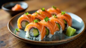 Lachs-Avocado-Sushi