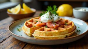 Lachs-Dill-Waffeln