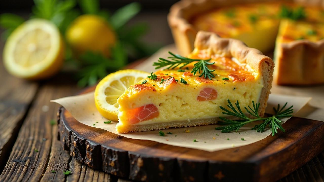 Lachs-Quiche mit Dillsahne