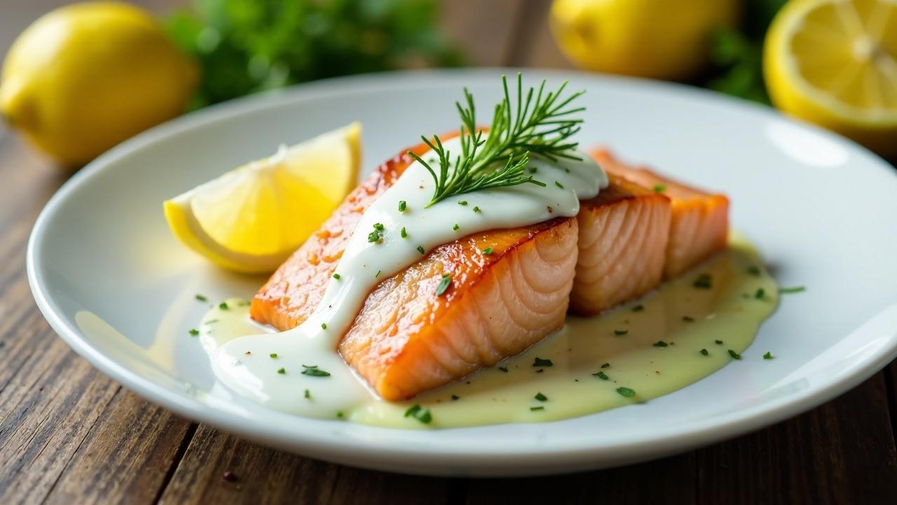 Lachs mit Zitronen-Dill-Joghurt