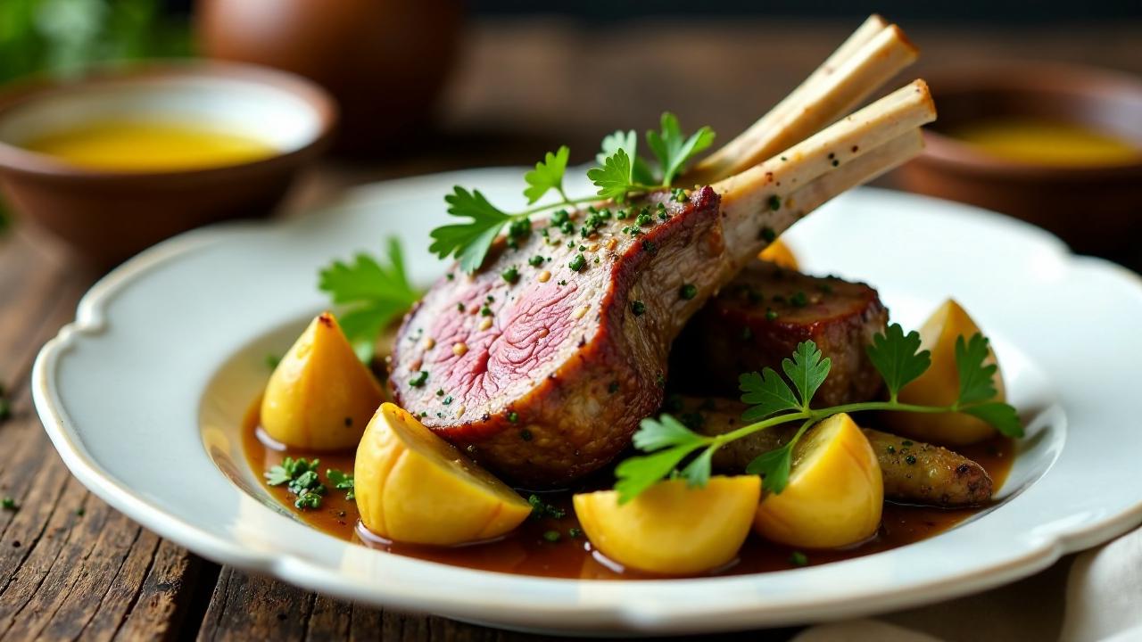 Lamb And Artichokes – Stück Portionslamm mit frischen Artischocken