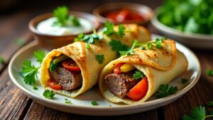 Lamb Shashlik Rolls