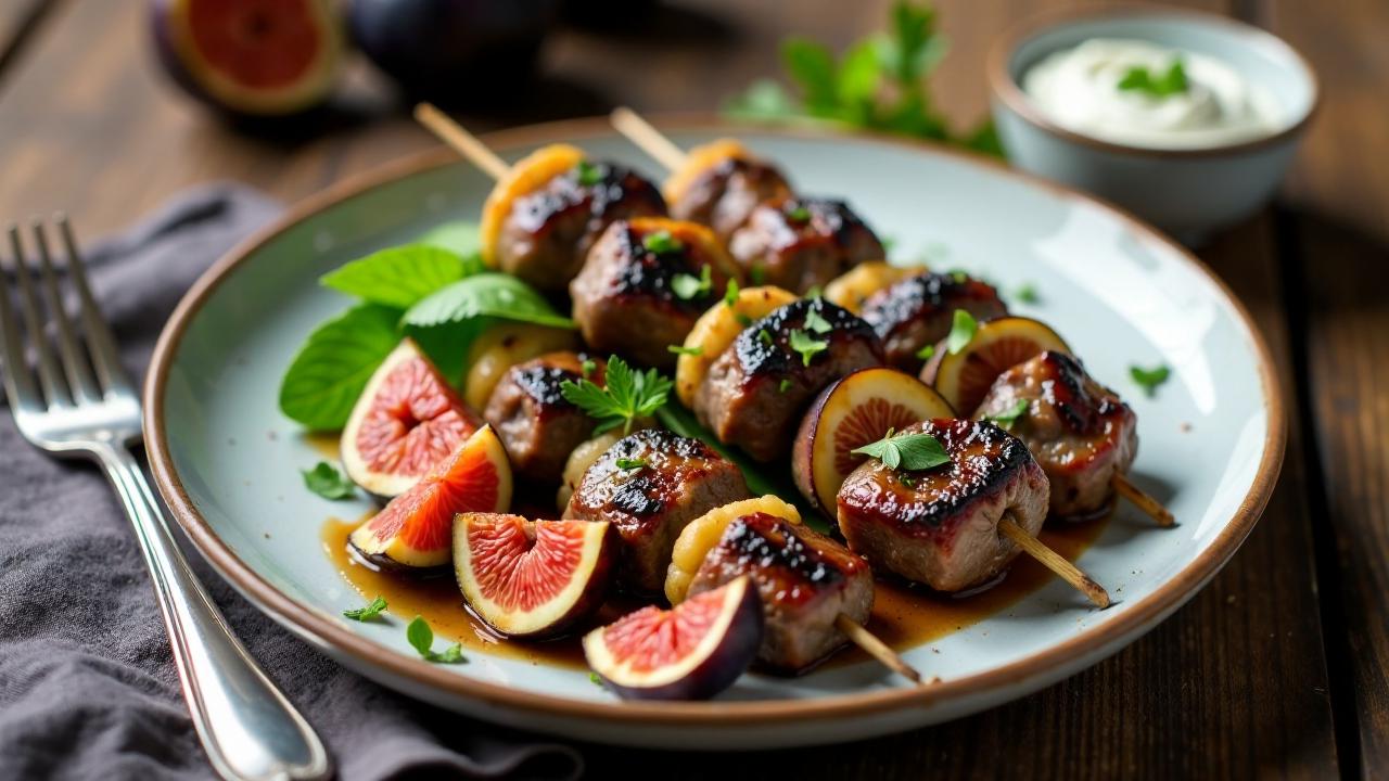 Lamm-Kabob mit Feigen (Kabob-ye Barg)