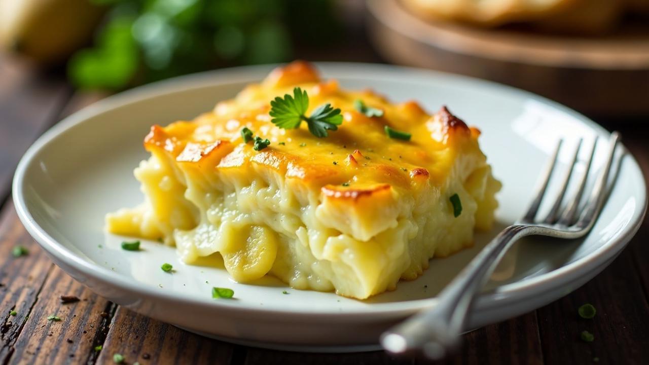 Lauch-Kartoffel-Gratin – Mit Käse überbacken