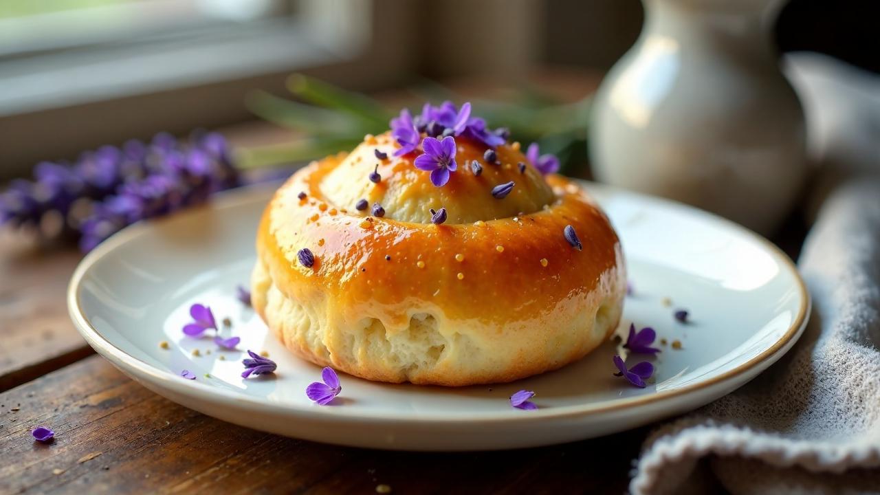 Lavendel-Honig-Brötchen: Blütig