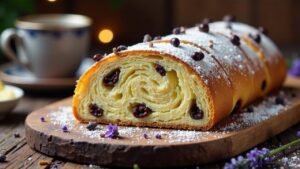 Lavendel-Rosinen-Stollen