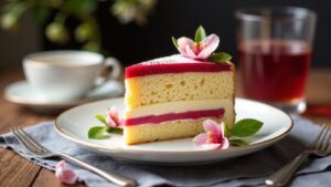 Lübecker Marzipantorte mit Akazienblüten