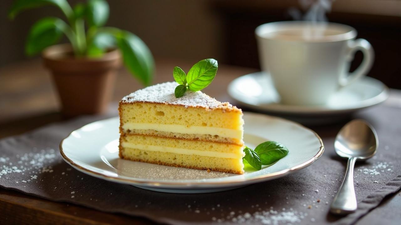 Lübecker Marzipantorte mit Basilikum