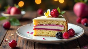 Lübecker Marzipantorte mit Baumkuchen