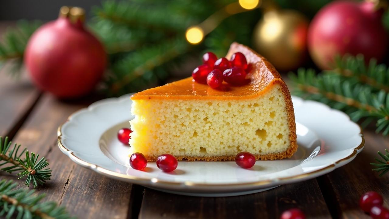 Lübecker Marzipantorte mit Granatapfel