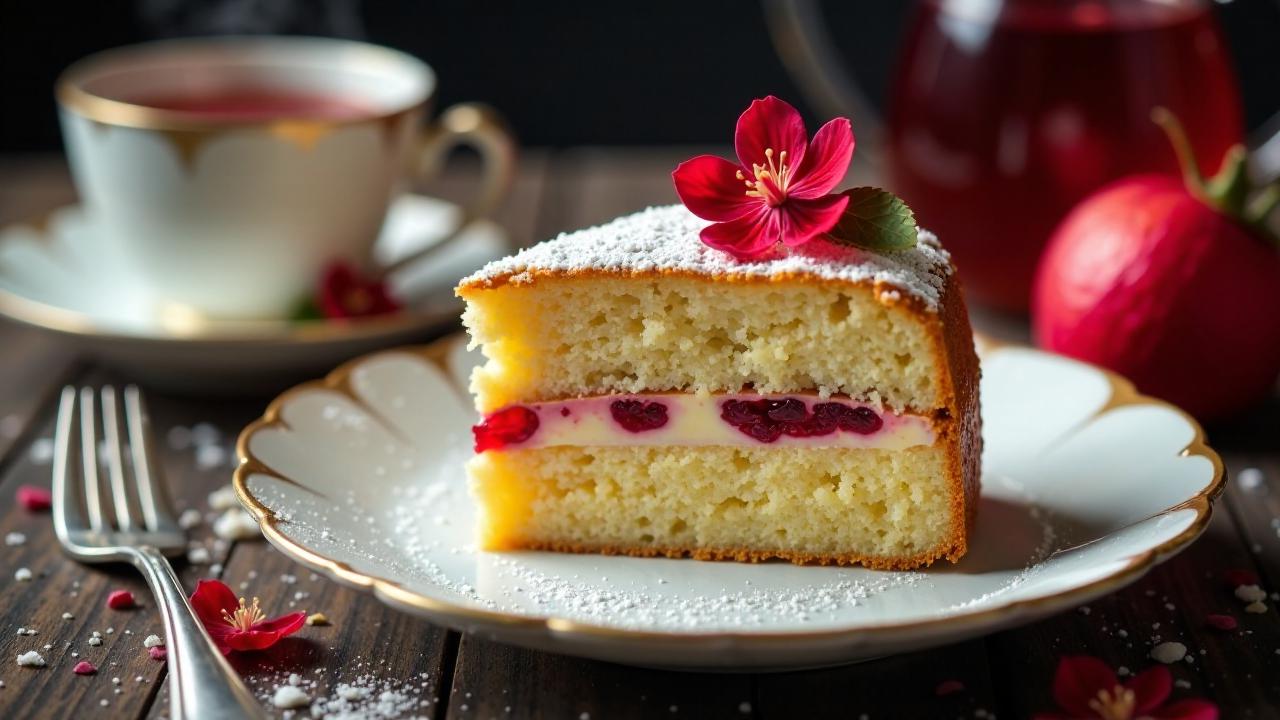 Lübecker Marzipantorte mit Hibiskus