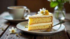 Lübecker Marzipantorte mit Holunderblüten