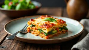 Leberkäse-Gemüse-Lasagne