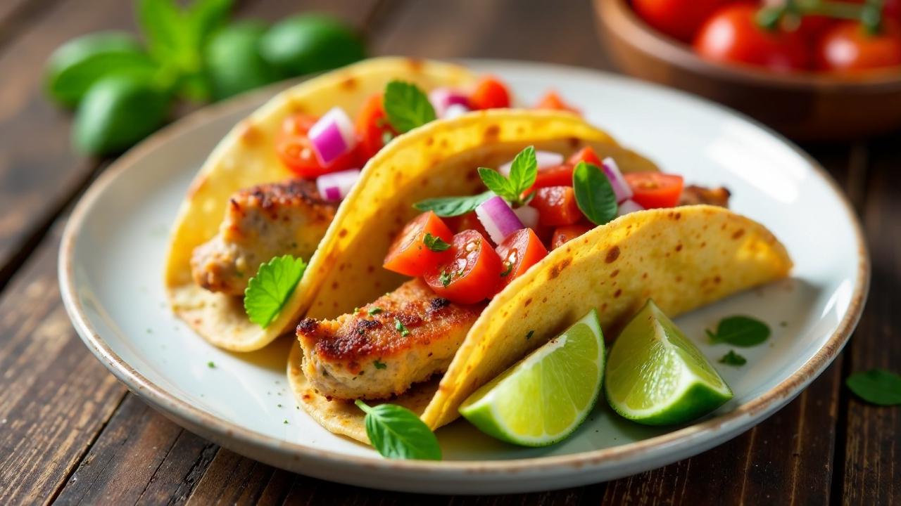 Leberkäse-Tacos mit Tomaten-Salsa