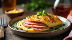 Leberkäsescheiben im Pfannkuchenteig