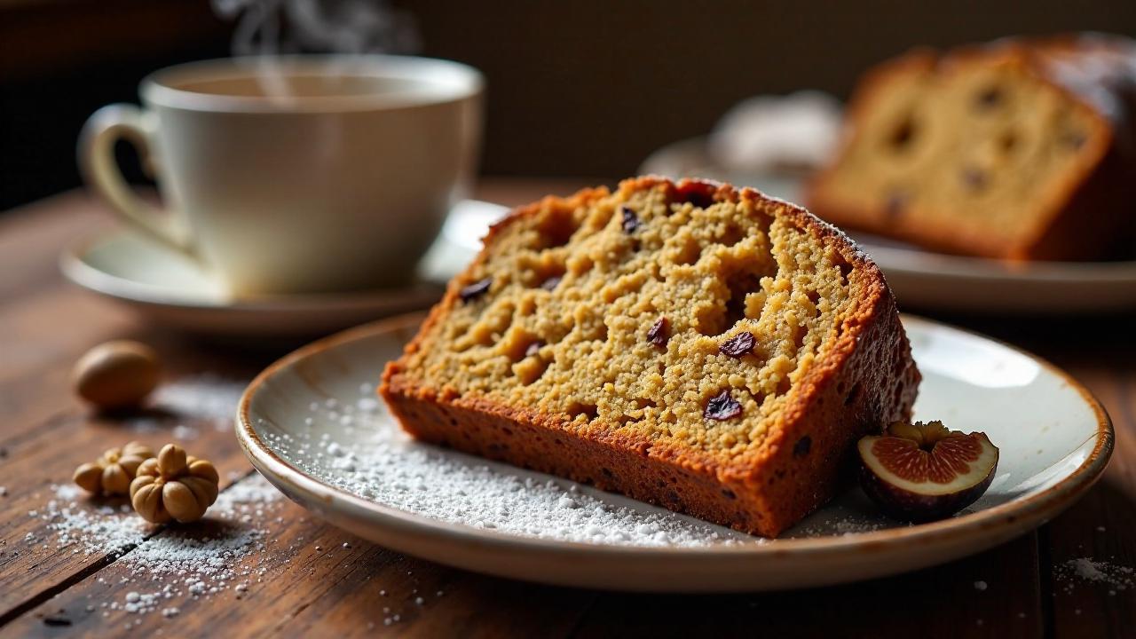 Lebkuchen-Brot mit Walnüssen und Feigen