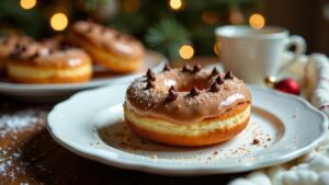 Lebkuchen-Schokostückchen-Donut