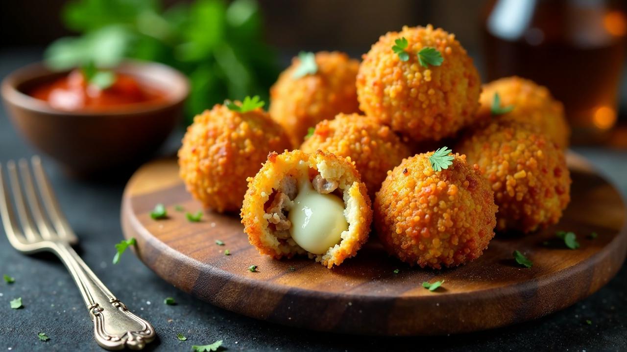 Lechon Arancini: Italienische Reisbällchen mit Lechon