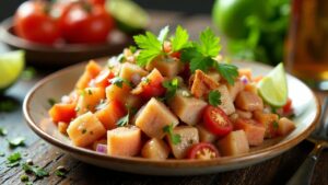 Lechon Ceviche: Marinierter Fisch mit Lechon