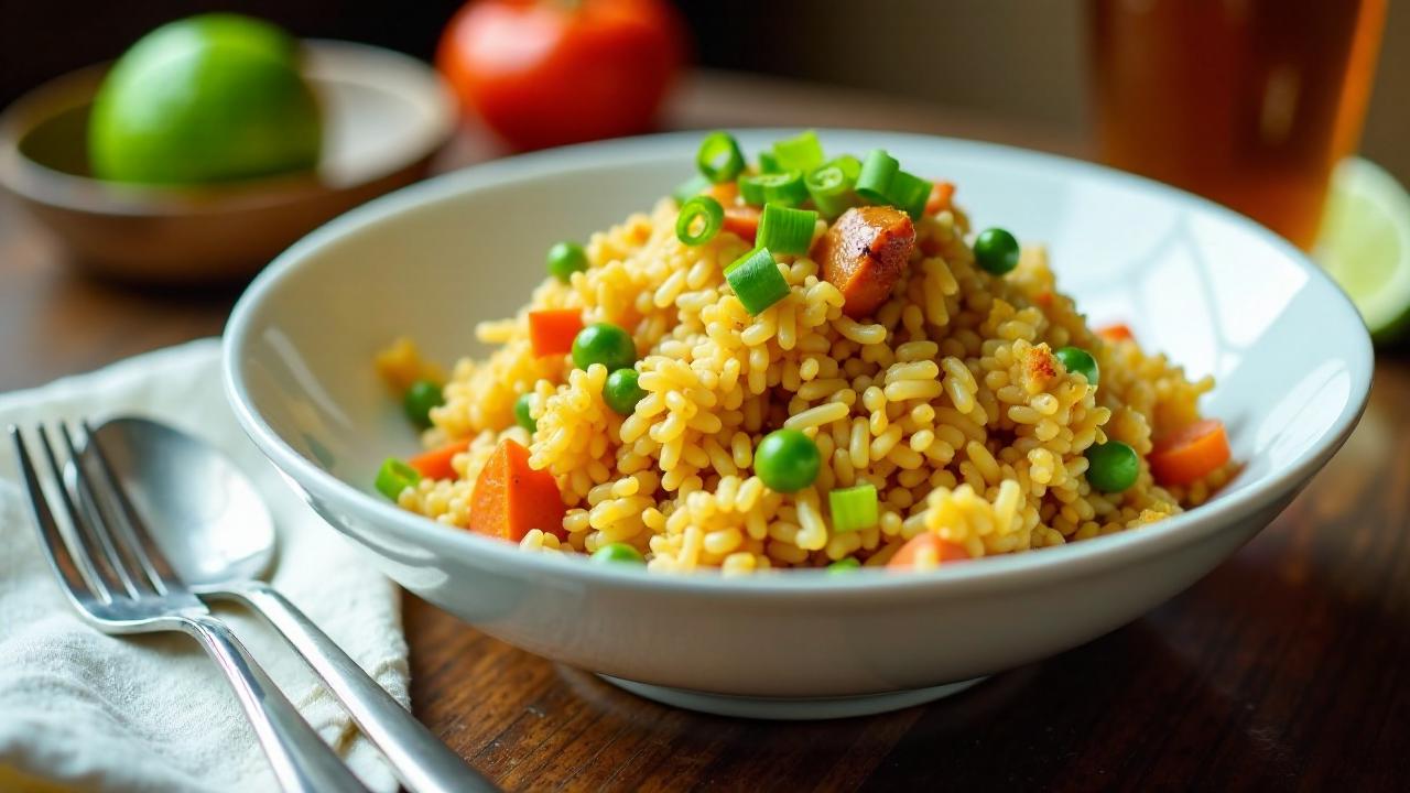 Lechon Fried Rice: Gebratener Reis mit Lechon