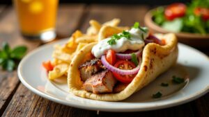 Lechon Gyros: Griechische Fleischgerichte mit Lechon