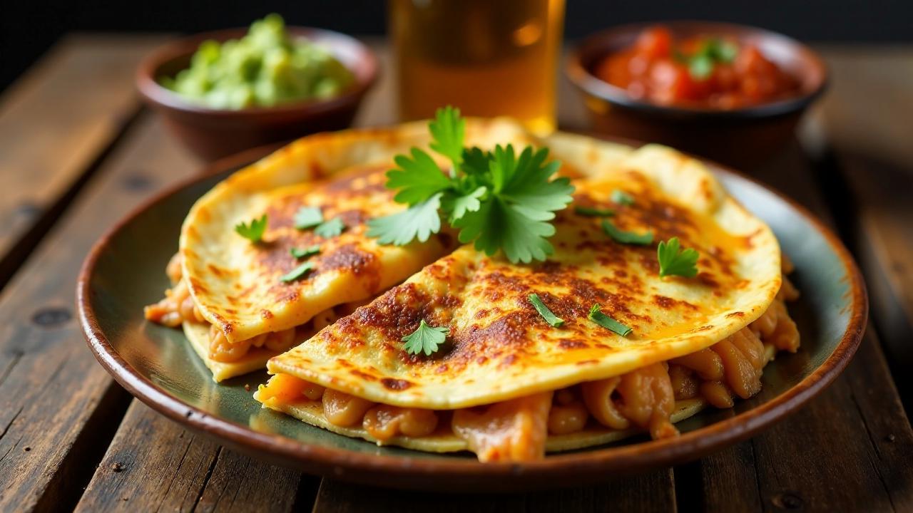 Lechon Quesadilla: Weizentortillas mit Käse und Lechon