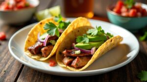 Lechon Tacos: Weizentortillas gefüllt mit Lechon