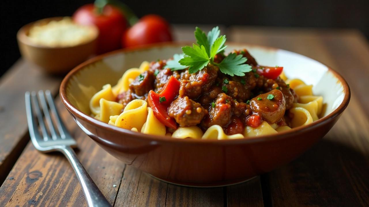 Leckeres Gulasch mit Spätzle