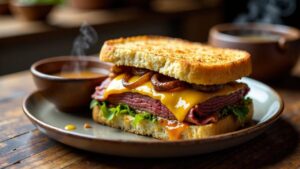 Legendärer Hot Roast Beef Sandwich