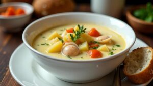 Leichte kalifornische Clam Chowder