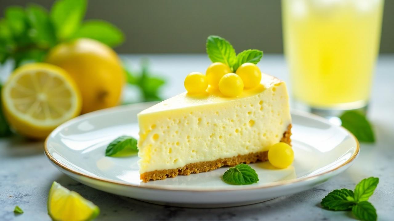 Lemon and Finger Lime Cheesecake