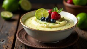 Lime Rice Pudding