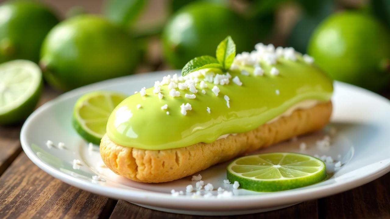 Limetten-Eclairs mit Kokosglasur