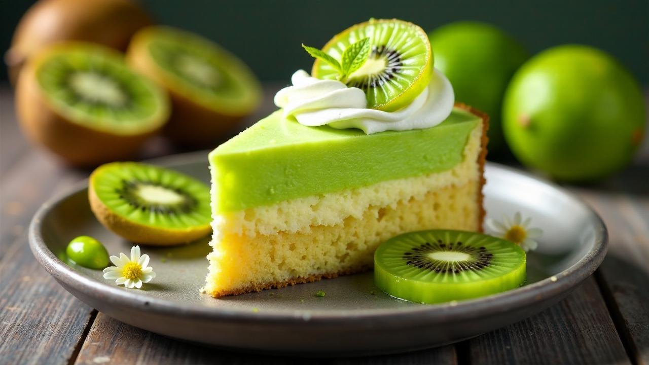 Limetten-Kiwi-Torte