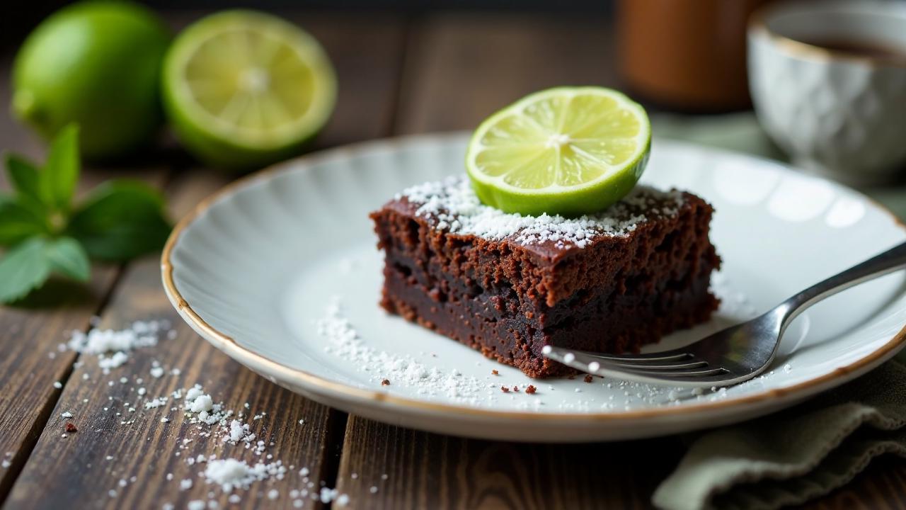 Limettensaft-Kokos-Brownies