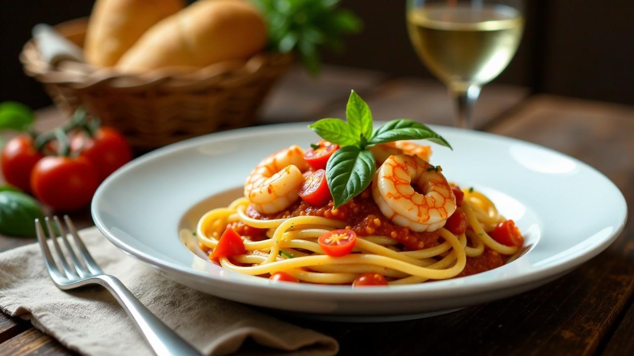 Linguine con Ragù di Gamberi