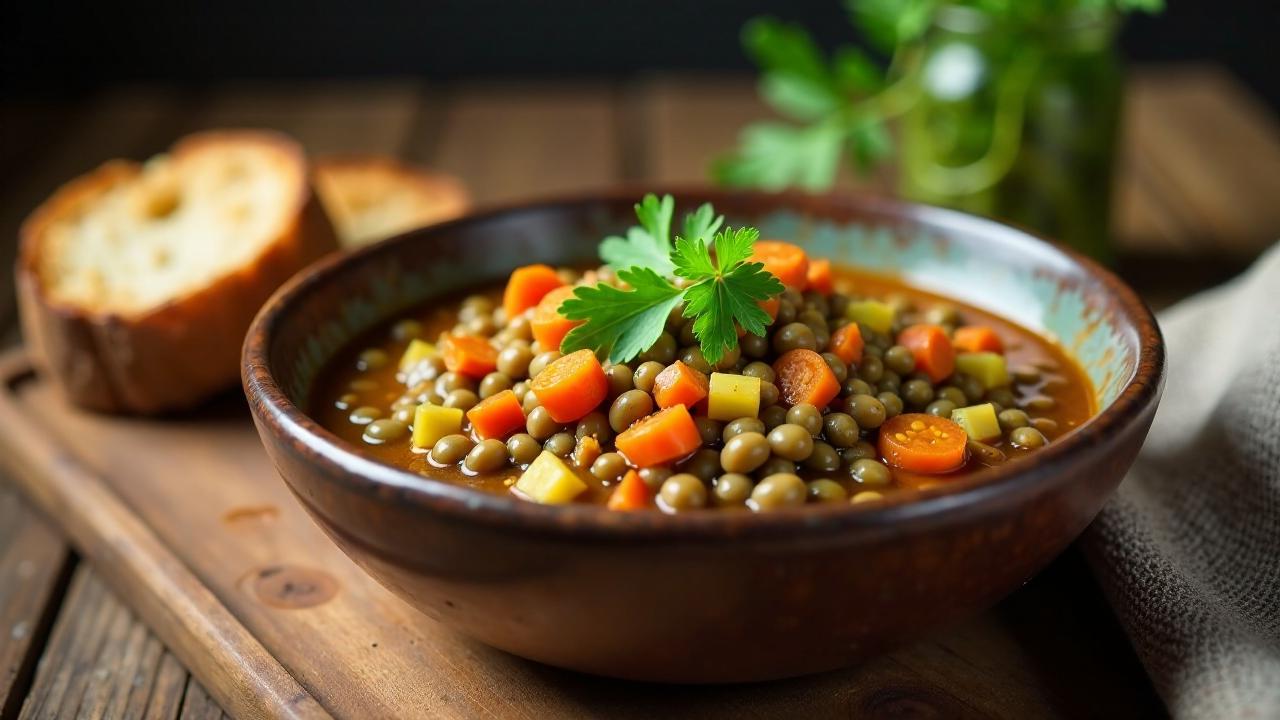 Linsenragout mit Harissa