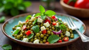 Linsensalat mit Feta und Minze