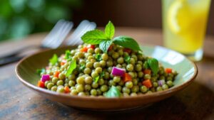 Linsensalat mit Grüner Soße