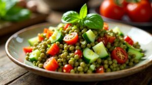 Linsensalat mit Traubenvinaigrette