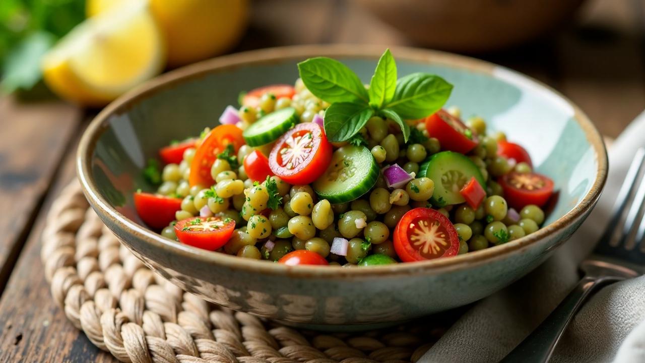 Linsensalat mit Zitronendressing